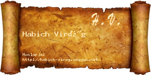 Habich Virág névjegykártya